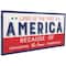 20" Land of the Free Because of the Brave Patriotic Metal Wall Sign